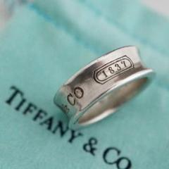 新品未使用　Tiffany　1837ロゴリング 9号 TIFFANY&Co. ティファニー 1837 ナローリング 指輪 K18 9号 中古