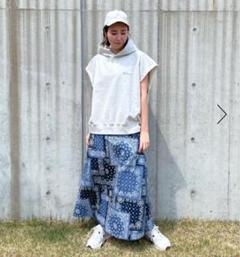 【ノースリーブパーカー】rodeocrowns グレー パーカー ロデオ 美品