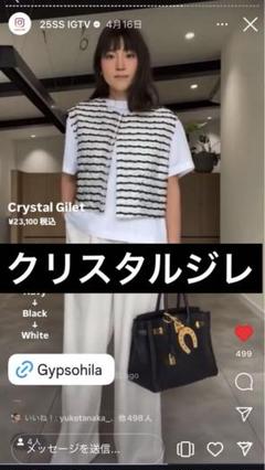 ジプソフィア gypsohila Crystal Gilet ブラック　ジレ ジプソフィア gypsohila Crystal Gilet ブラック ジレ - メルカリ