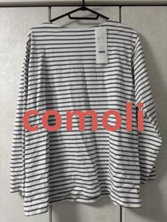 ♦︎美品♦︎ タグ付きサイズ2 コモリ ボーダーTシャツ　ボートネック