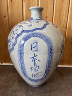 【信楽焼 / 壷久郎】日本地図 壺 花入 高さ 花瓶 骨董品 信楽焼 / 壷久郎】日本地図 壺 花入 高さ 花瓶 骨董品 - メルカリ