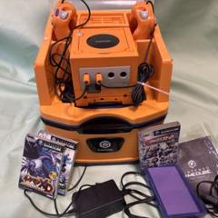 任天堂 ゲームキューブ オレンジ ケース付き付属品有りおまけソフト付き