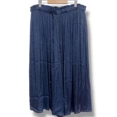 ワイドパンツ LL ブラック ウエストゴム フレア ガウチョ とろみ 楽ちん