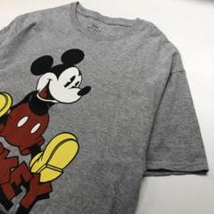ディズニー ミッキーマウス 半袖Tシャツ グレー L