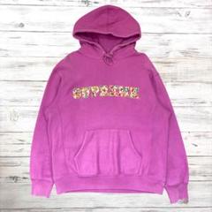 SUPREME シュプリーム パーカー スパンコールロゴ M ピンク 0502