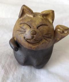 古い招き猫　招福置物　貯金箱　千万両〈検 常滑焼　海外向けデザイン　ビンテージ 招き猫 招福 置物 貯金箱 昭和 コンパクトの通販 by のんのん's