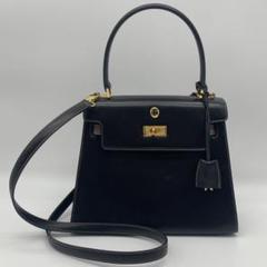 a.testoni 2way レザー ハンドバッグ ショルダーバッグ ブラック