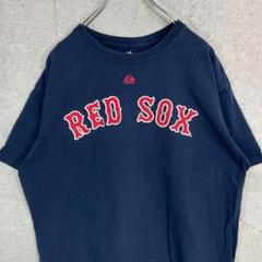 majestic REO SOX プリント　半袖　Tシャツ　ネイビー　古着　L