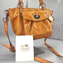 COACH コーチ トートバッグ 2way パテントレザー エンボスドオブアート