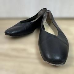 【未使用品】マーガレットハウエル アイデア　フラットシューズ　23cm レザー 未使用品 マーガレットハウエル idea レザーシューズ ブラック