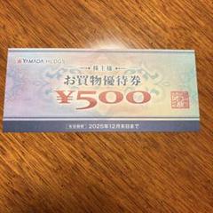 ヤマダホールディングス　お買い物優待券 500円分のサムネイル