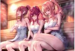 ピロ水　(アマカノ) A&J製シルキースエードタペストリー 英麗奈&皐希&奈々花
