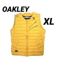 美品 Oakley オークリー イエロー ダウンベスト アウター メンズ XL