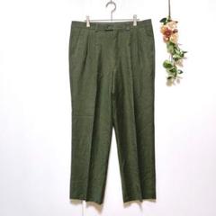 【LANVIN CLASSIQUE】混カシミア スラックス ツータック (M)