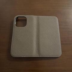 BONAVENTURA レザー製グレーiPhoneケース カードスロット付き