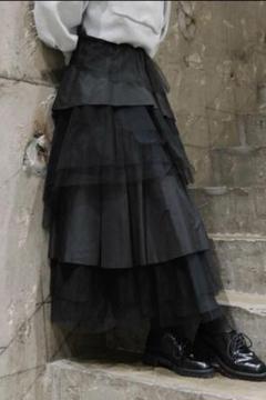 【即購入可】willfully ランダムチュールスカート WILLFULLY（ウィルフリー）の「random tiered tulle & pongee SK