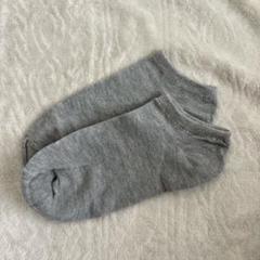 メンズソックス スポーツ 靴下 ショートソックス　グレー
