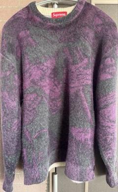 Supreme シュプリーム モヘア セーター パープル　モヘアニット 2025年最新】supreme mohair sweater 