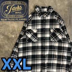 T4036 Jachs チェックシャツ　ネルシャツ　アメカジ　ビッグサイズ　古着