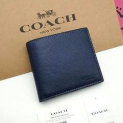 【超特価】 新品 新作 COACH メルカリ - 人気の小銭入れ付き メンズ 折り財布 小物