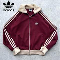 90s adidas アディダス　トラックジャケット 　好カラー　ワインレッド adidas(アディダス) / ワインレッド/ジャージ/S/コットン/RED