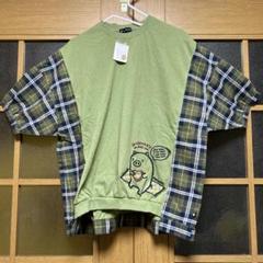 drug stores はーとん♡刺繍　チェック柄 半袖Tシャツ　サイズ３