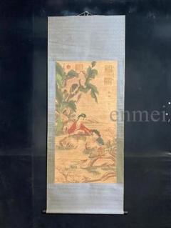 ♥中国　掛軸　一行書　銀色の文字　掛け軸　骨董　古玩 ♥中国 掛軸 一行書 銀色の文字 掛け軸 骨董 古玩 - メルカリ
