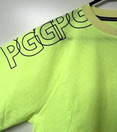 【PGG】デニットロゴパネルジャガード 半袖ポロシャツ イエロー系