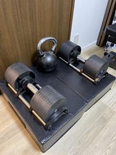 kazu様【セット①】可変式ダンベル(32kgずつ)ケトルベル(20kg) TOP FILM ダンベル 可変式 20kg 2個セット 可変式ダンベル 24kg
