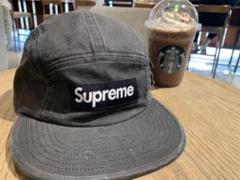 Supreme グレー キャップ サイドポケット付き