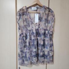 (ポニーさま専用)Vin ノースリーブチュニック ベージュブルー ポニーさま専用)Vin ノースリーブチュニック ベージュブルー