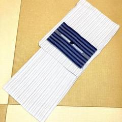 綿麻しじら織✖︎献上柄半幅帯セット 綿麻しじら織浴衣✖︎半幅帯 - メルカリ