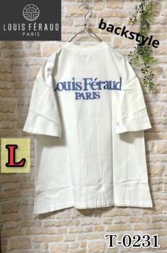 Louis Feraud メンズ デザイン Tシャツ 綿100% ホワイト L