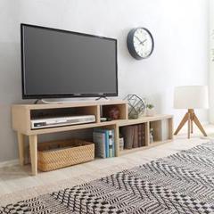 特価【完成品】伸縮式 テレビ台 -アール-EARL / オーク