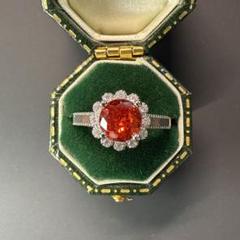 ❤️おまとめSALE❤️天然ガーネット＆ジルコンリングS925
