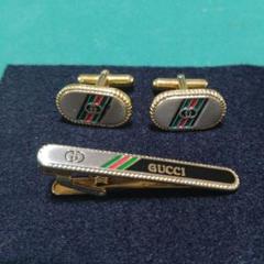 オールドグッチ GUCCI タイピン カフス セット 美品 オールドグッチ カフスボタン ネクタイピンセット