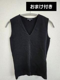 theory 22SS ウォッシャブル　ノースリーブニット　ベスト　黒 theory 22SS ウォッシャブル ノースリーブニット ベスト 黒