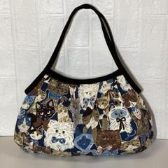 7月末日迄SALE‼️¥3400→¥2980色々猫グラニーショルダーバッグブルー系