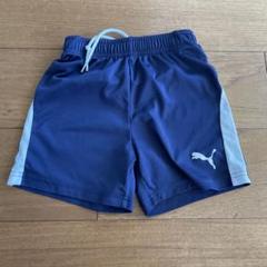 PUMA ネイビー ハーフパンツ サイドストライプ　128