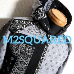 dy9 M2SQUARED バンダナ柄 パーカー 黒×灰色 メンズM dy9 M2SQUARED バンダナ柄 パーカー 黒×灰色 メンズM - メルカリ