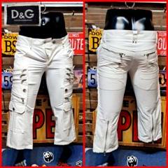 廃盤　D&G マルチジッパー　クロップドパンツ　ホワイト　32