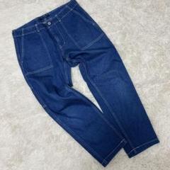 URBAN RESEARCH DOORS 日本製 ベイカーデニムパンツ 36　青