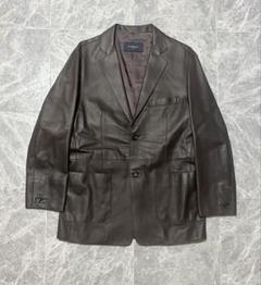 BURBERRY バーバリー 羊革 ラムレザー テーラード ジャケット M