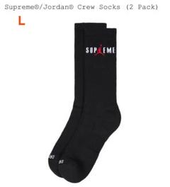 Supreme x Jordan Crew Socks 2 Pack Blackのサムネイル