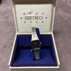 SEIKO 手巻き時計 ブラック ステンレス