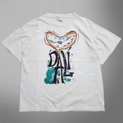 90s サルバドールダリ　クロック　柔らかい時計　アートT　Tシャツ　XL