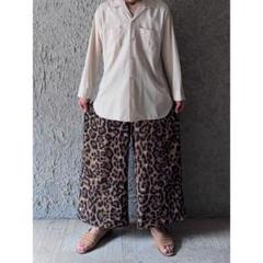 Animal pattern easy wide pants