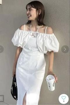 rienda オフショルレイヤードキャミワンピース