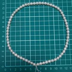 淡水パール ホワイト セミラウンド 約6mm 約39cm 1連 ルース メ②