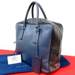 美品 付属品完備! プラダ PRADA サフィアーノ ビジネスバッグ ブリーフ